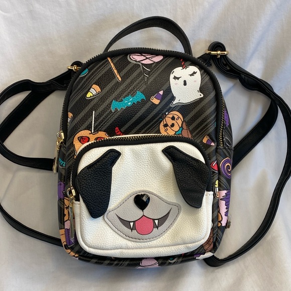 Betsey Johnson Handbags - BETSEY JOHNSON ~ Halloween Mini Backpack ~ Vampire Dog Candy Treats Design